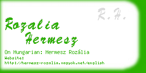 rozalia hermesz business card