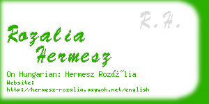 rozalia hermesz business card